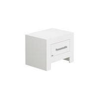 NACHTTISCH 53,1/40,7/39,3 cm  in Weiss  - Chromfarben/Weiss, Design, Holzwerkstoff/Metall (53,1/40,7/39,3cm) - Paidi