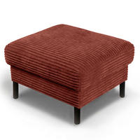 HOCKER Cord Rot  - Rot/Schwarz, Design, Textil/Metall (70/48/60cm) - Livetastic