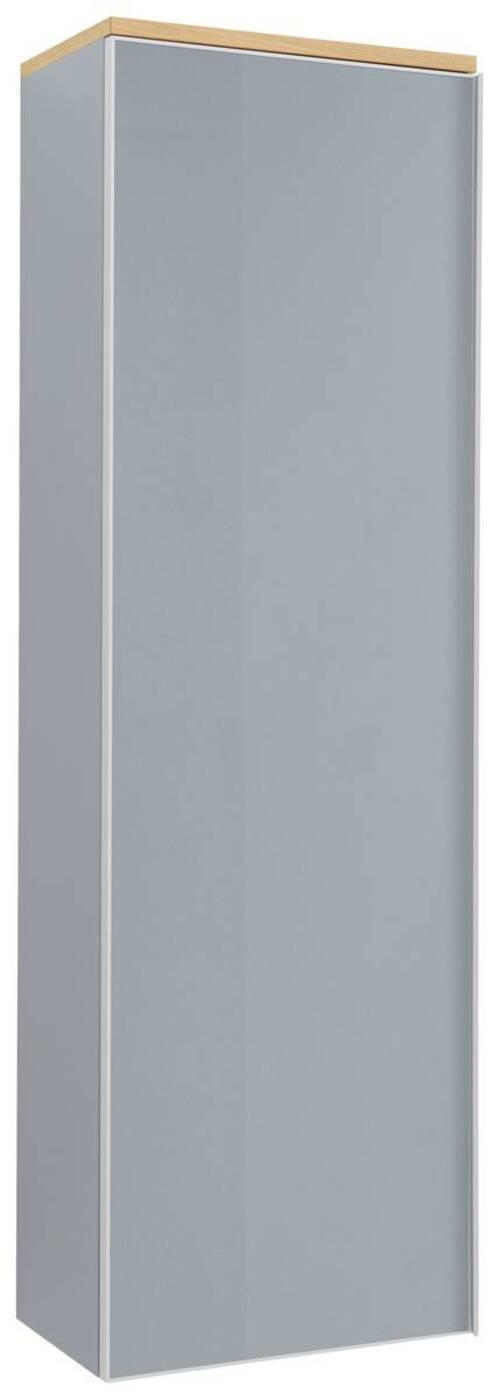 GARDEROBENSCHRANK 54/170/31 cm  - Eichefarben/Silberfarben, Design, Glas/Holz (54/170/31cm)