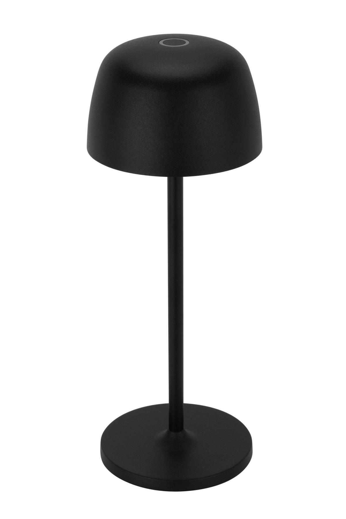 STOLNÍ LAMPA NA BATERIE 10,5/27 cm - černá/průhledné, Design, kov/plast (10,5/27cm) - Novel