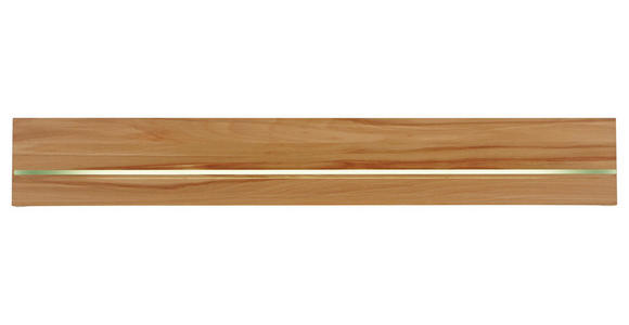 WANDBOARD in 60/17/22 cm Eichefarben - Eichefarben, KONVENTIONELL, Glas/Holz (60/17/22cm) - Voleo