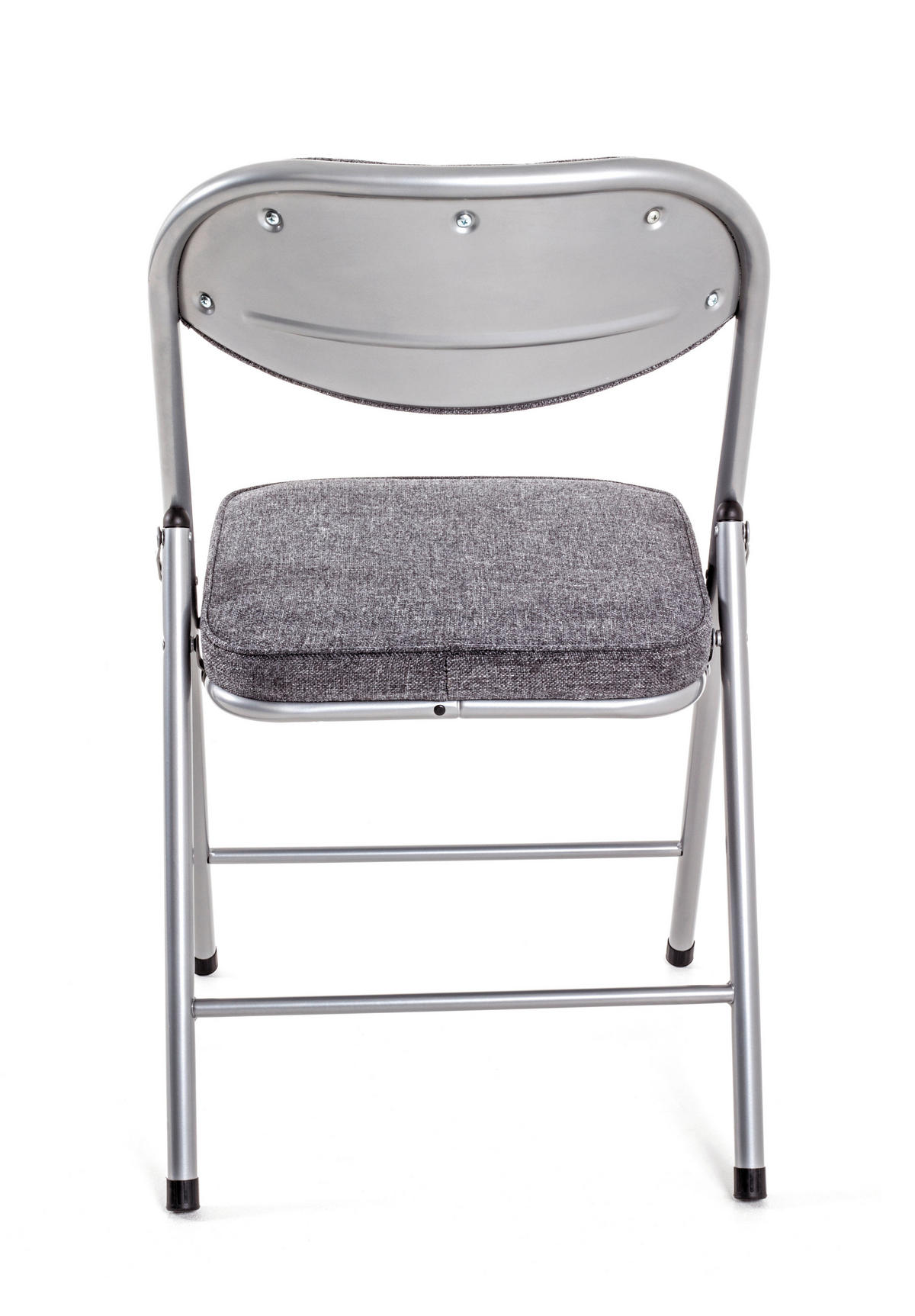 ZLOŽLJIV SEDEŽ, tekstil, kovina barve aluminija, siva  - siva/barve aluminija, Basics, kovina/tekstil (47/79/53cm) - Xora