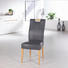 STUHL Lederlook Buche massiv Buchefarben, Grau - Buchefarben/Grau, KONVENTIONELL, Holz/Textil (47/100/64cm) - CANTUS
