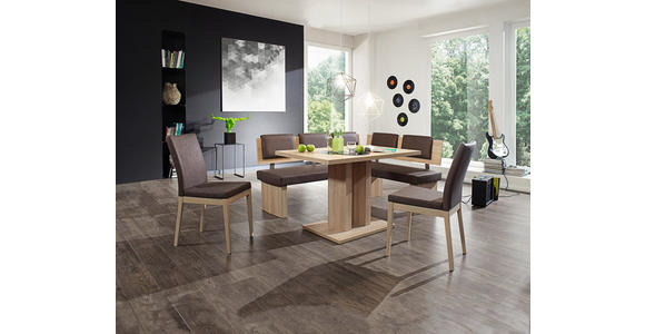 ESSTISCH in Holzwerkstoff 120(160)/80/76 cm - Eichefarben, KONVENTIONELL, Holzwerkstoff (120(160)/80/76cm) - Cantus