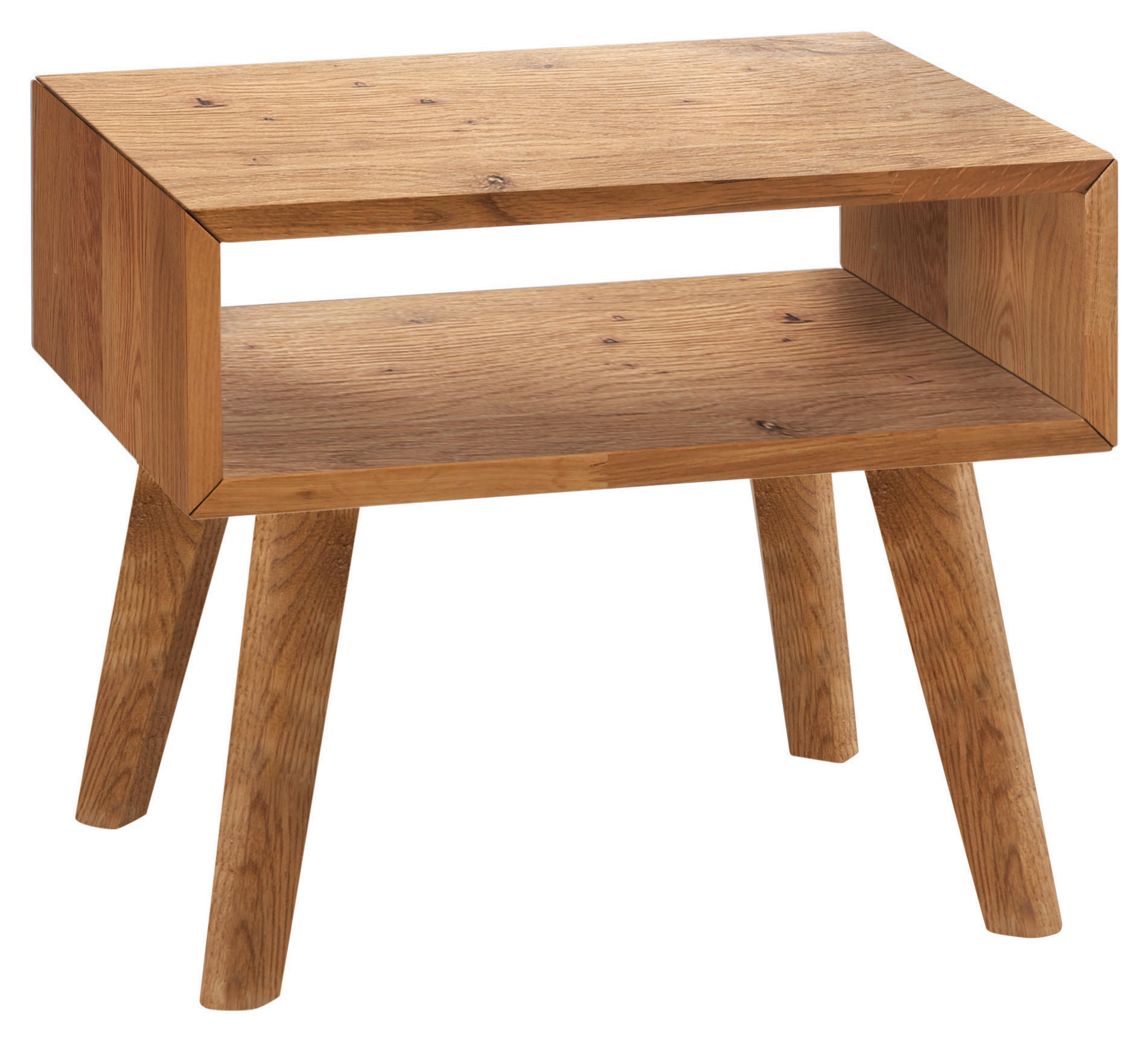 NACHTSCHRANK 50/42/41 cm Wildeiche massiv  - Wildeiche, Design, Holz (50/42/41cm) - Hasena