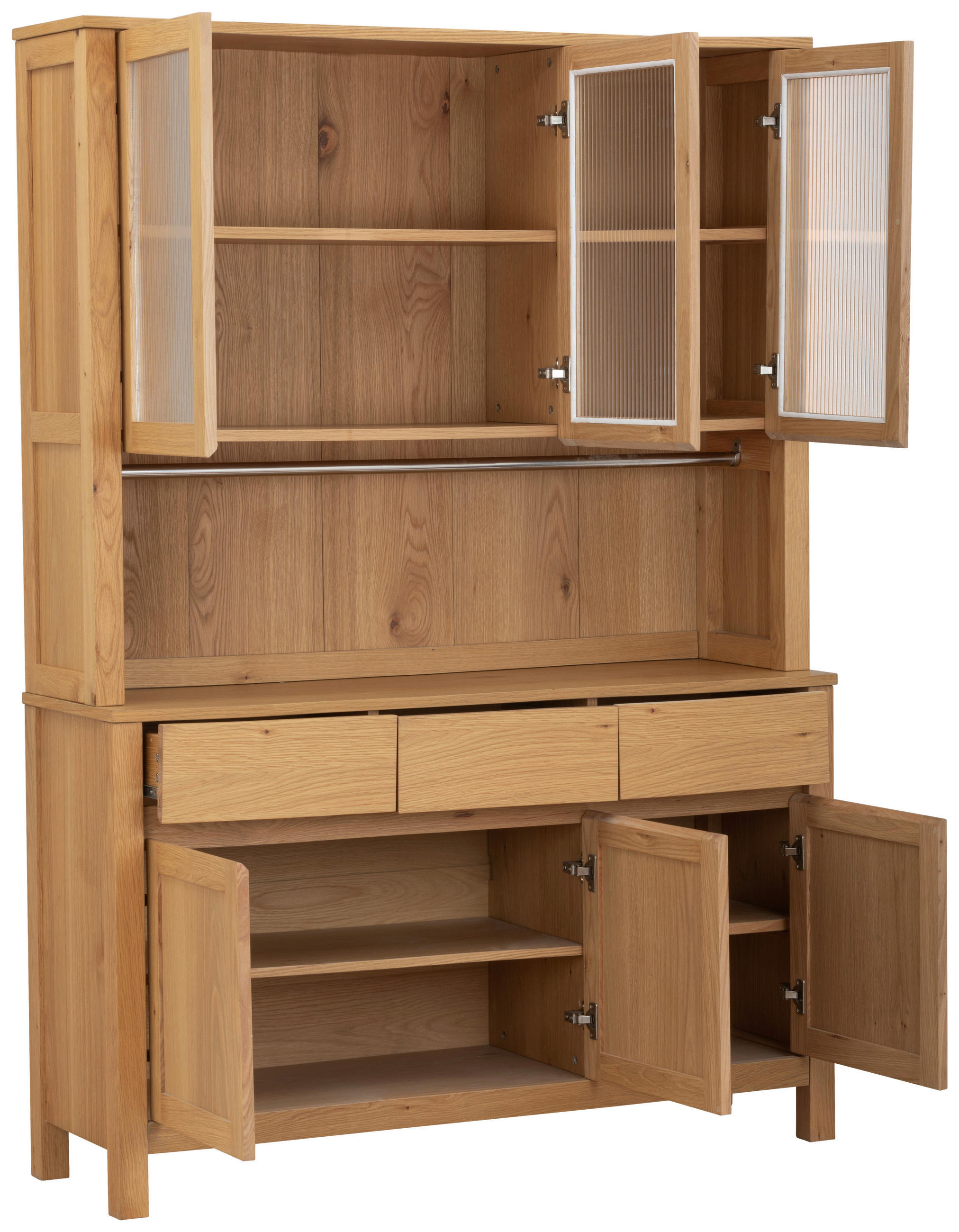 BIFE 140/190/40 cm - prirodne boje, Lifestyle, staklo/drvni materijal (140/190/40cm) - MID.YOU