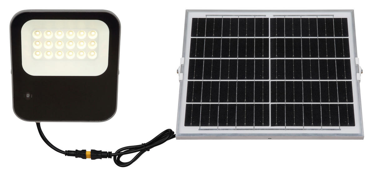 SOLARLEUCHTE - Klar/Grau, Konventionell, Glas/Metall (19/22/4,6cm) - Globo