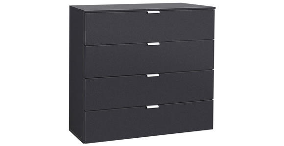 KOMMODE 80/80/42 cm - Alufarben/Graphitfarben, Design, Holzwerkstoff/Metall (80/80/42cm) - Hom`in