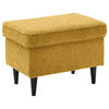 HOCKER Webstoff Gelb  - Gelb/Schwarz, Basics, Textil (63/43/42cm) - MID.YOU