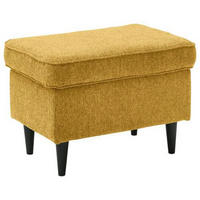 HOCKER Webstoff Gelb  - Gelb/Schwarz, Basics, Textil (63/43/42cm) - MID.YOU