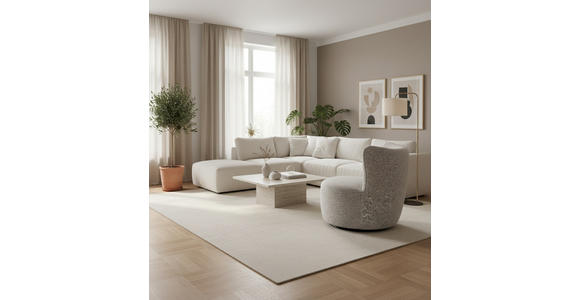 SESSEL in Leinenoptik Grau, Schwarz  - Schwarz/Grau, Design, Textil/Metall (75/79/76cm) - Xora