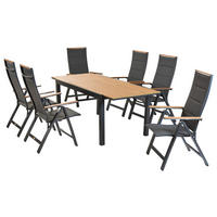 GARTENSET Aluminium  - Graphitfarben/Naturfarben, MODERN, Kunststoff/Textil - Gardenson