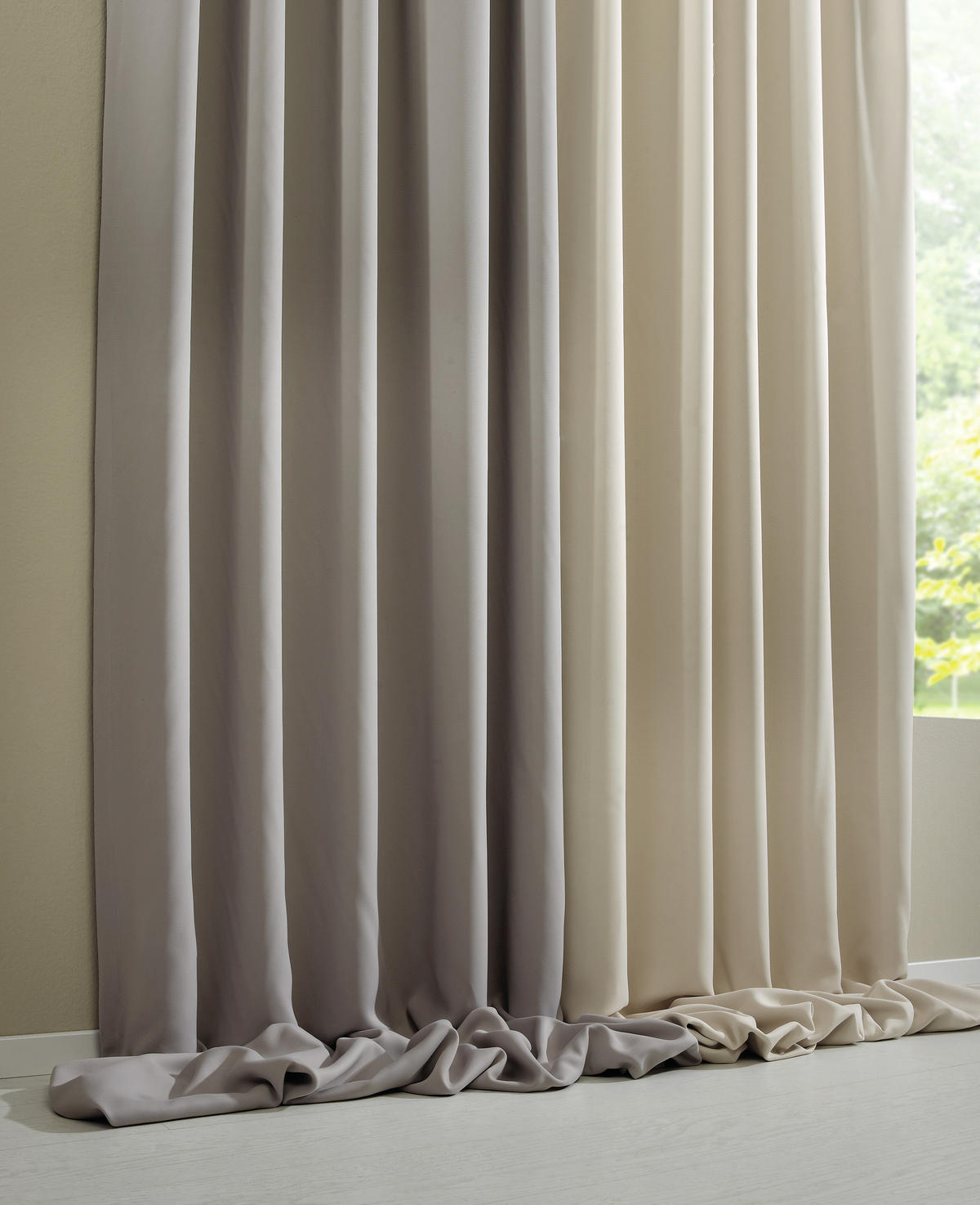 DEKOSTOFF per lfm Verdunkelung  - Taupe, Basics, Textil (150cm) - Esposa