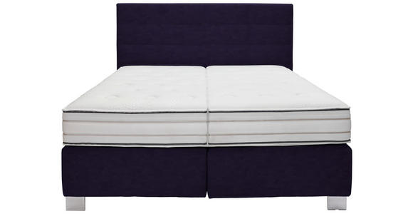 BOXSPRINGBETT 180/200 cm in Schwarz - Alufarben/Schwarz, KONVENTIONELL, Holzwerkstoff/Textil (180/200cm) - Dieter Knoll