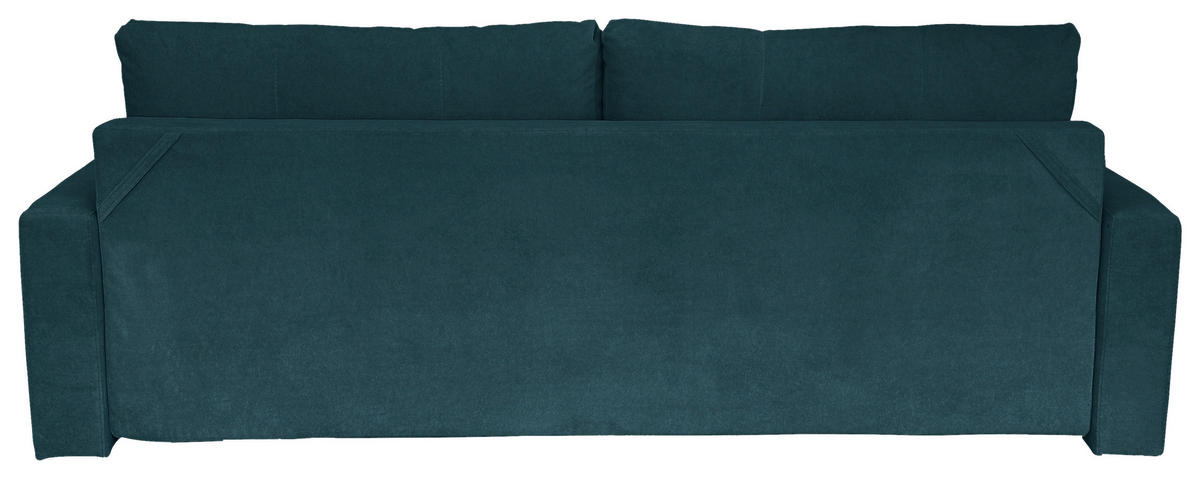 SCHLAFSOFA Cord Blau  - Blau/Schwarz, Design, Holz/Kunststoff (220/96/98cm) - MID.YOU