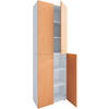 AKTENSCHRANK 70/220/39 cm  - Weiss/Buchefarben, Design, Holzwerkstoff (70/220/39cm) - MID.YOU