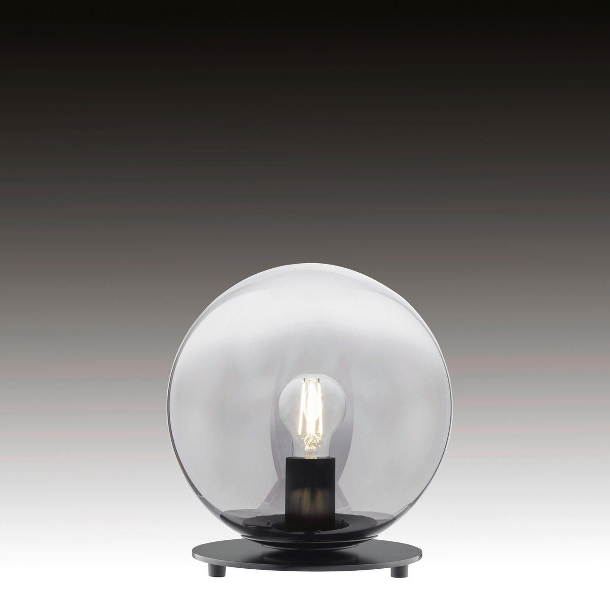 TISCHLEUCHTE Mirror 850312 25/27,5 cm   - Schwarz, Design, Glas/Kunststoff (25/27,5cm) - Schöner Wohnen