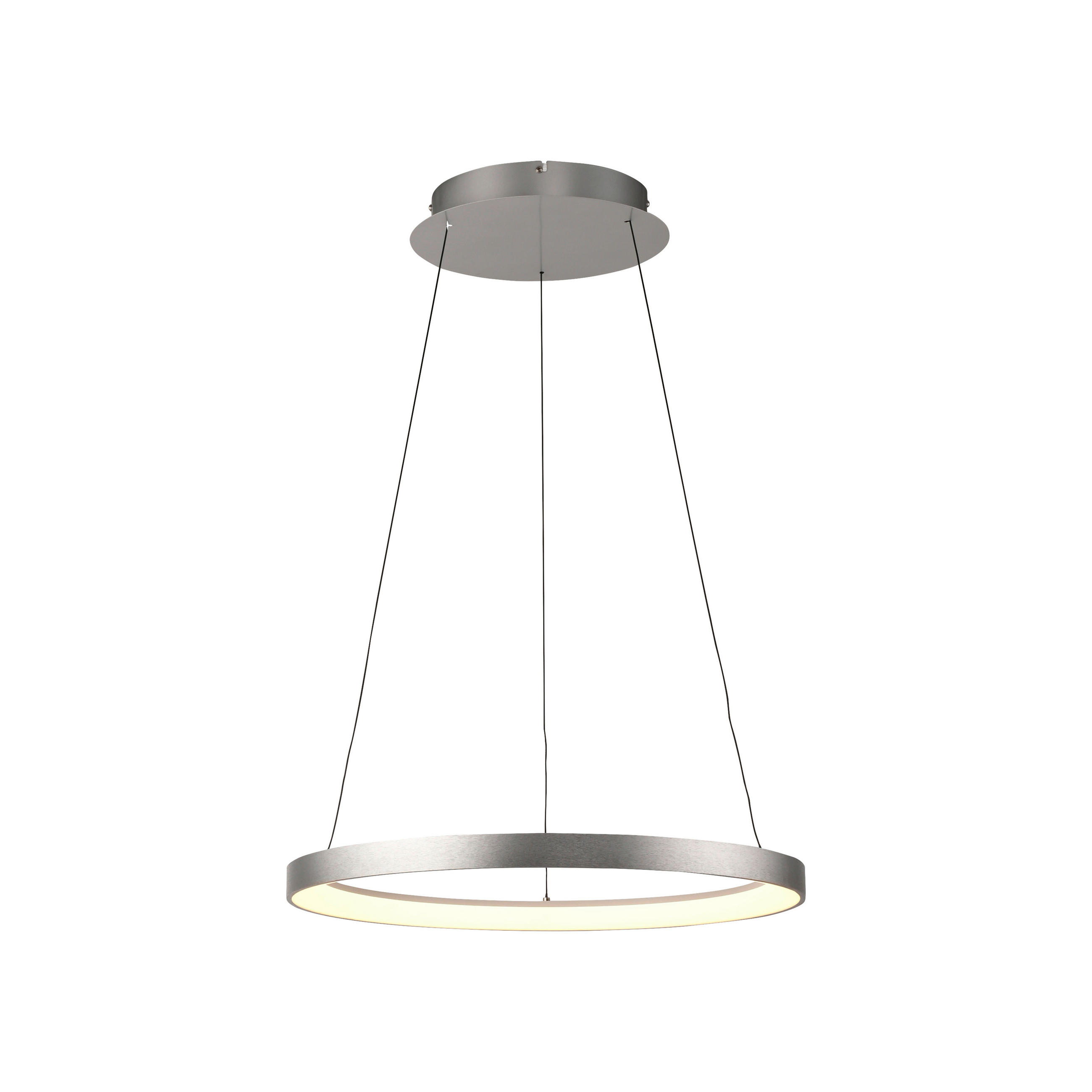 LED-PENDELLEUCHTE 57/200/200 cm  - Alufarben, Design, Kunststoff/Metall (57/200/200cm)