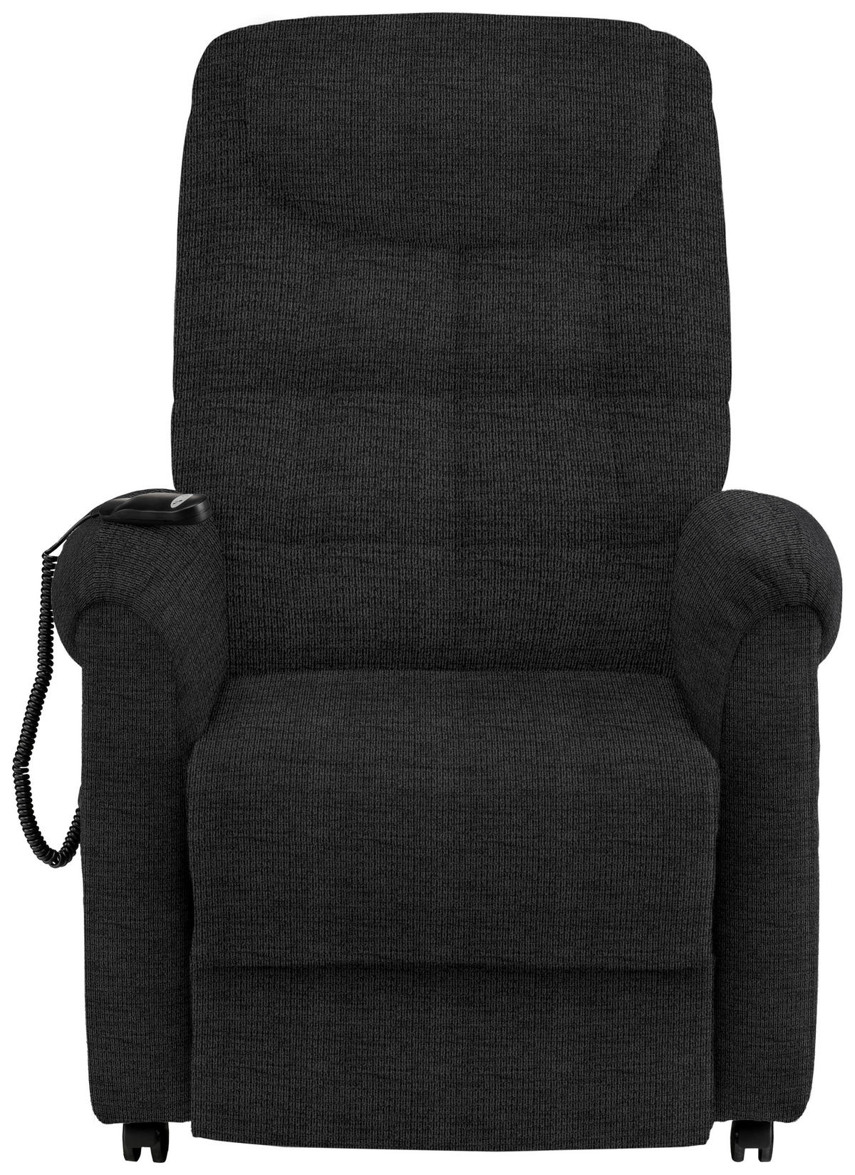 FERNSEHSESSEL in Mikrofaser Anthrazit, Graphitfarben  - Anthrazit/Schwarz, KONVENTIONELL, Kunststoff/Textil (83/113/92cm) - Xora