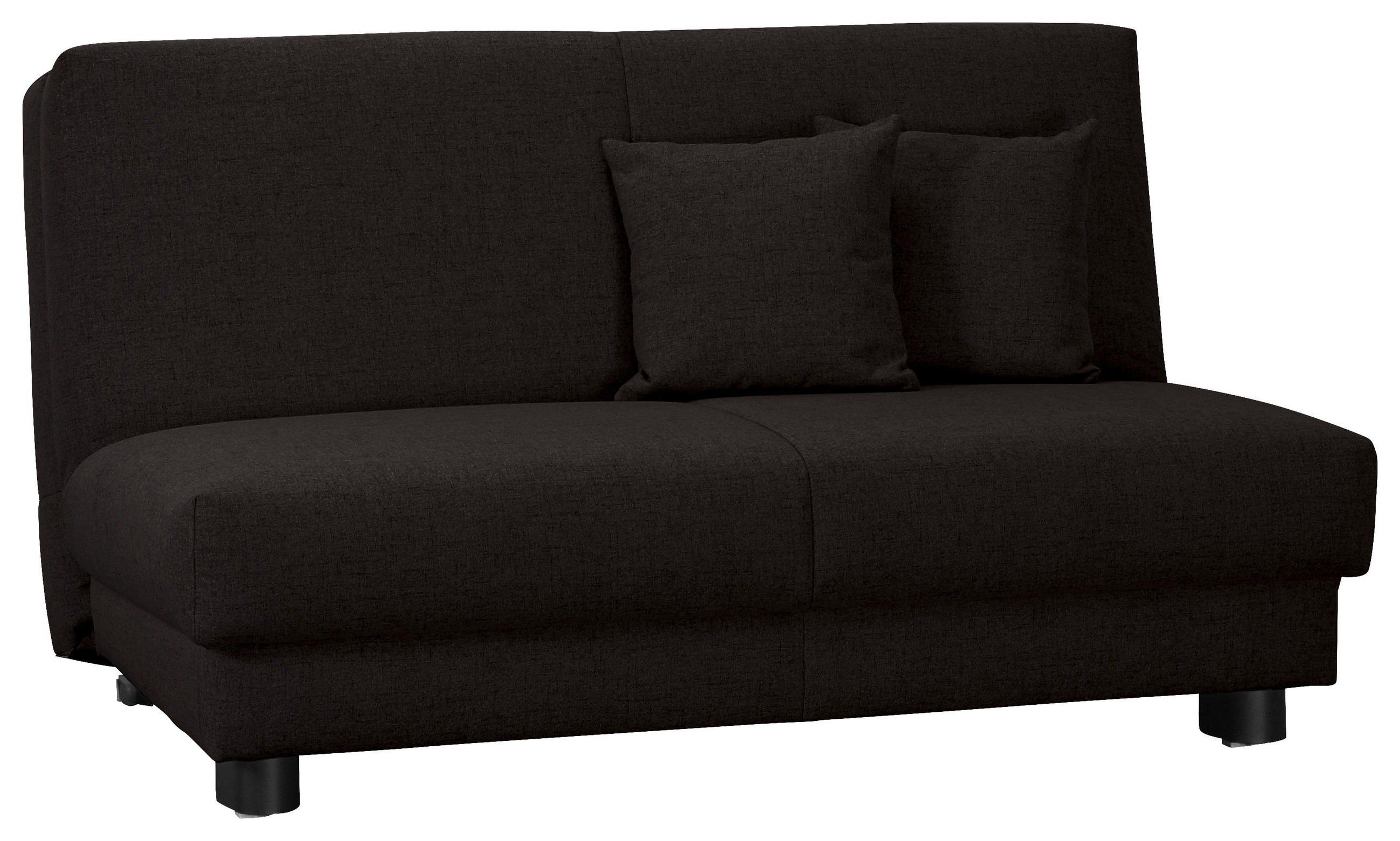 SCHLAFSOFA Chenille Schwarz  - Schwarz, Design, Textil/Metall (145/85/100cm) - Carryhome