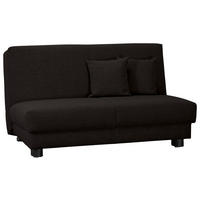 SCHLAFSOFA Chenille Schwarz  - Schwarz, Design, Textil/Metall (145/85/100cm) - Carryhome