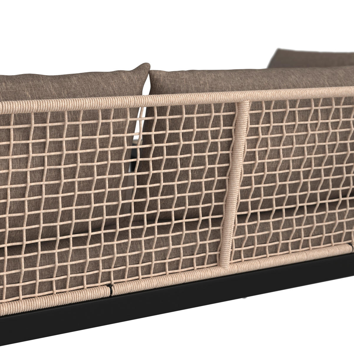 GARTENGARNITUR  3-teilig  - Schwarz/Grau, Konventionell, Holz/Metall (186/227cm) - Ambia Garden
