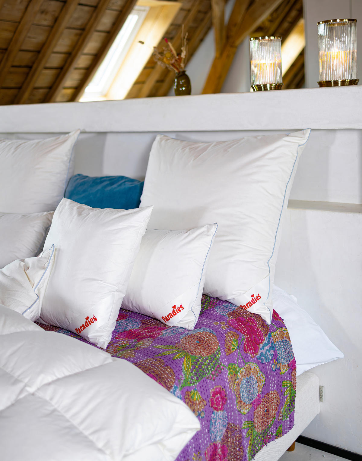 3-KAMMER-KISSEN  LUMA  80/80 cm       - Weiß, Basics, Textil (80/80cm) - Paradies