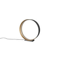 STOLNÁ LED LAMPA, diaľkový ovládač, 45/46 cm  - čierna/zlatá, Design, kov (45/46cm) - Musterring