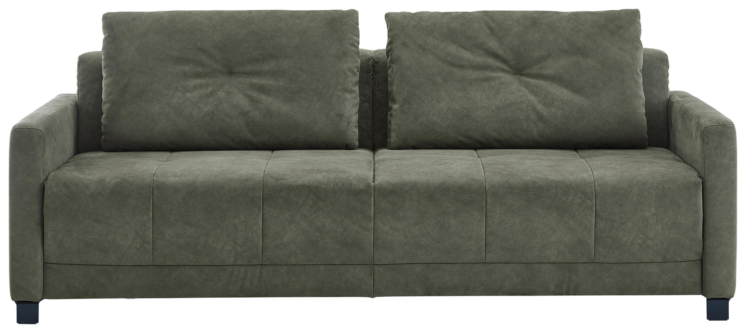 SCHLAFSOFA in Textil Dunkelgrün  - Dunkelgrün/Schwarz, Konventionell, Textil/Metall (232/77/116cm) - Dieter Knoll
