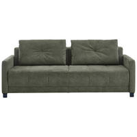 SCHLAFSOFA in Textil Dunkelgrün  - Dunkelgrün/Schwarz, Konventionell, Textil/Metall (232/77/116cm) - Dieter Knoll