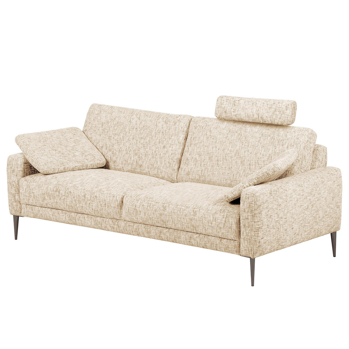 KOPFSTÜTZE 52/17/14 cm  Webstoff  - Beige, Design, Textil (52/17/14cm) - Livetastic