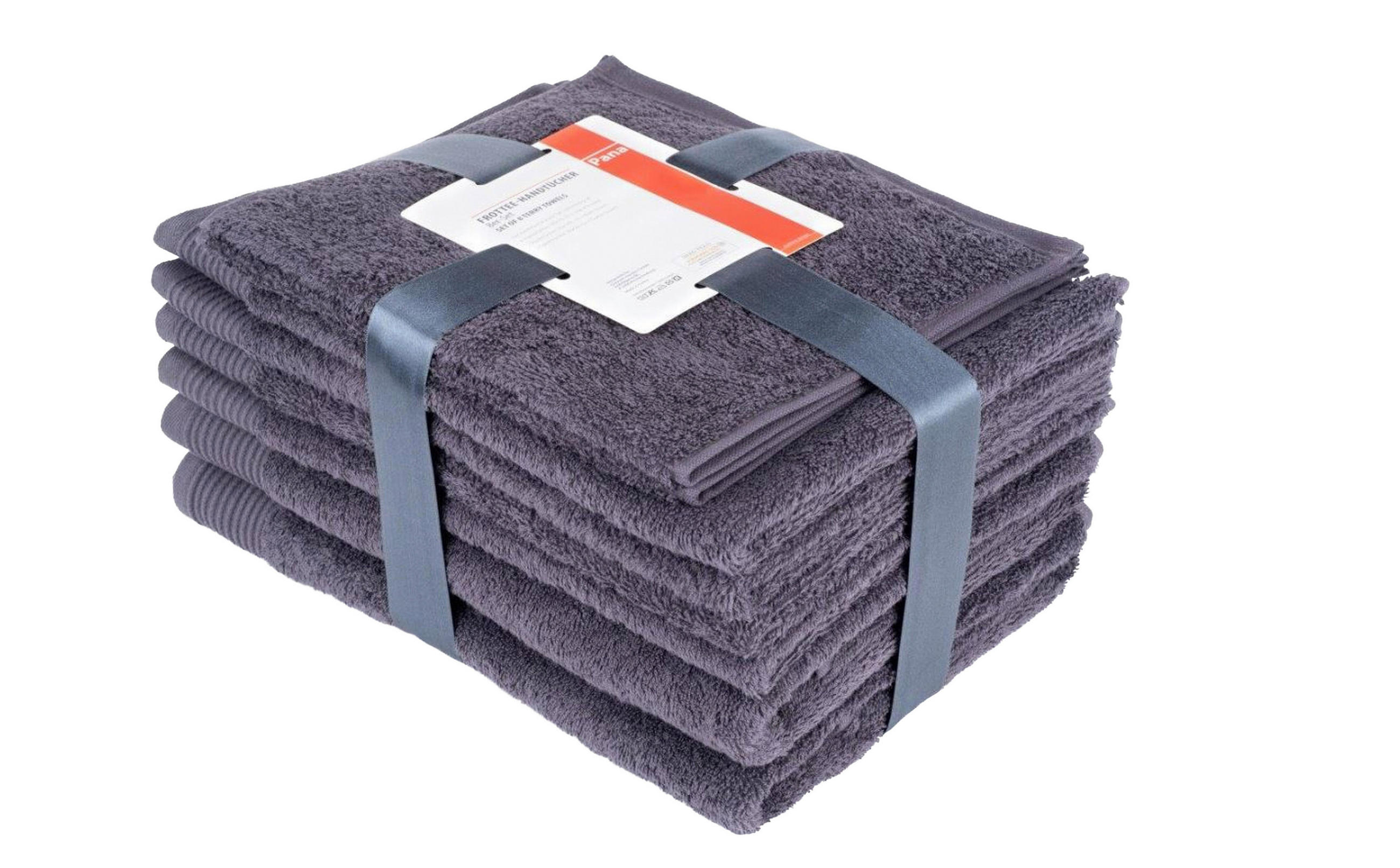 FROTTIERSET PANA Anthrazit 8-teilig  - Anthrazit, Basics, Textil