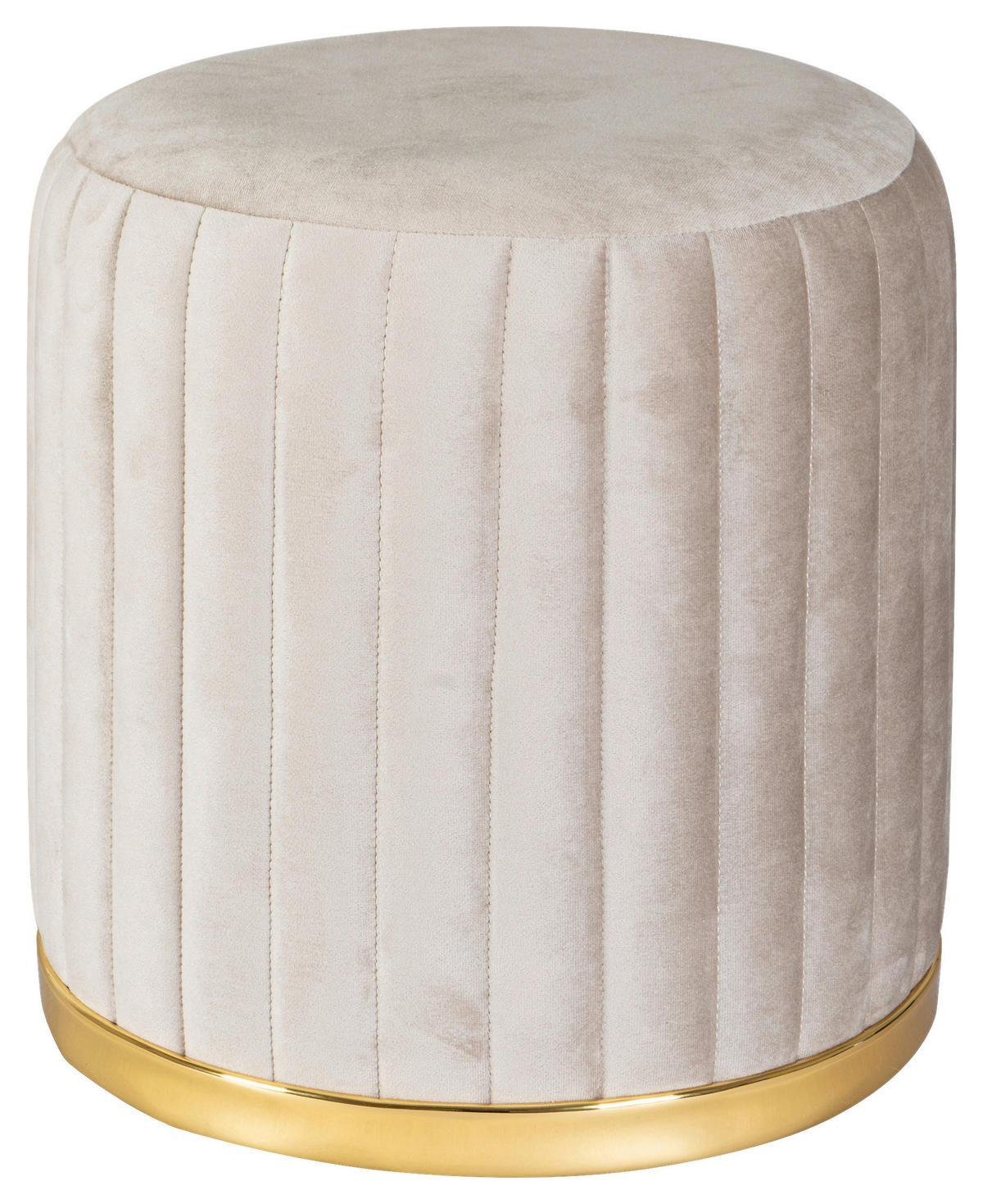 TABURET, textil, 43/46 cm - barvy zlata/šedohnědá, Design, kov/textil (43/46cm) - MID.YOU