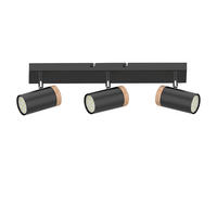 REFLEKTOR STROPNI Lagos  - boje hrasta/crna, Konvencionalno, metal (48/10.5/13.5cm)