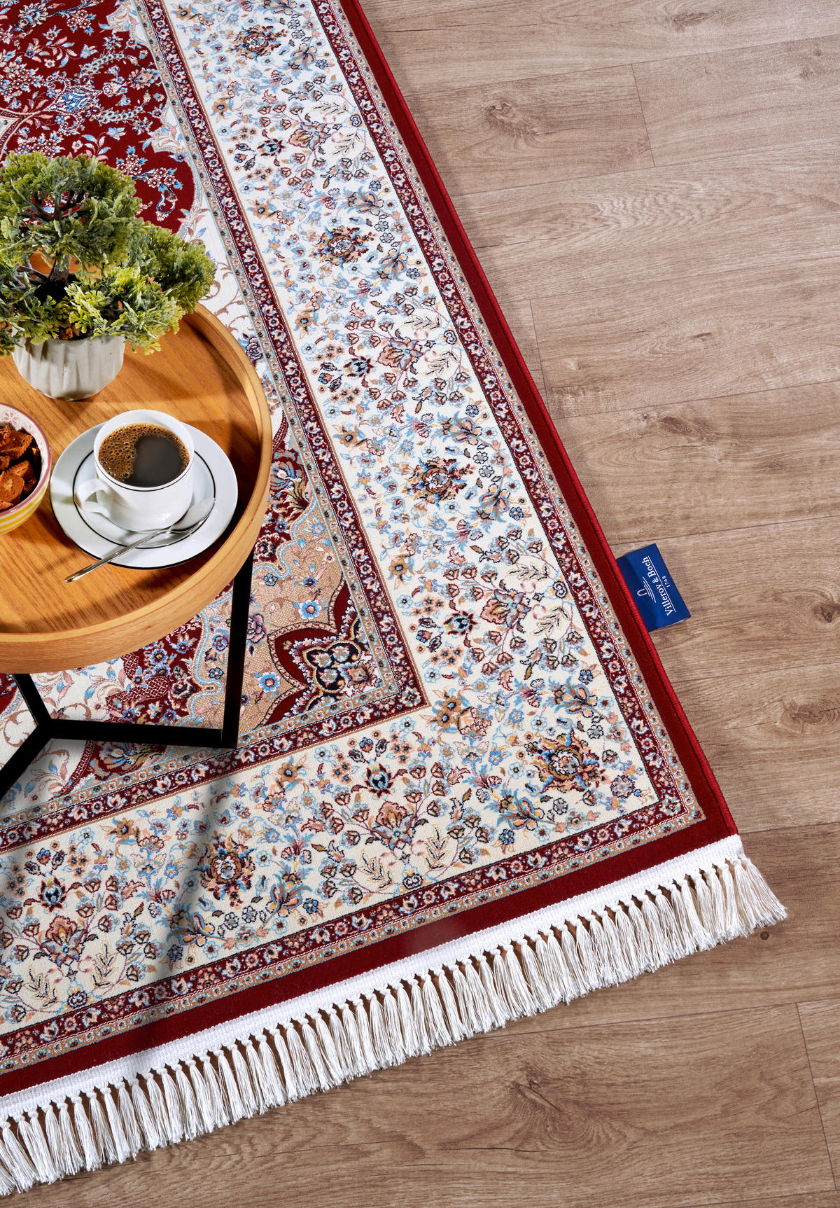 FLACHWEBETEPPICH 190/285 cm Kollektion 1870 Creme, Bordeaux  - Bordeaux/Creme, Design, Kunststoff/Textil (190/285cm) - Villeroy & Boch