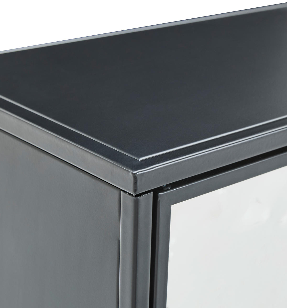 KOMODA, černá, barvy stříbra, 80/88/31 cm - černá/barvy stříbra, Design, kov (80/88/31cm) - MID.YOU
