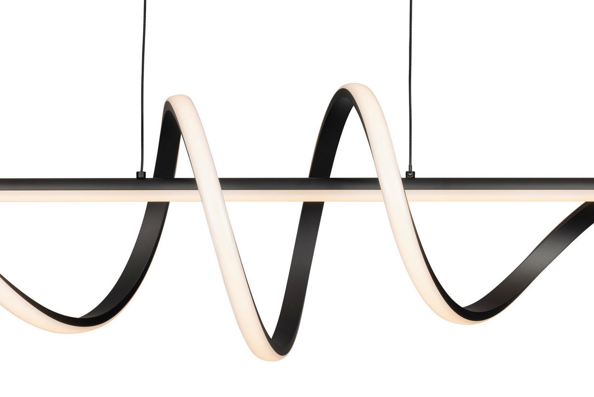 LED-HÄNGELEUCHTE 101/25/150 cm  - Schwarz, Design, Kunststoff/Metall (101/25/150cm) - Novel