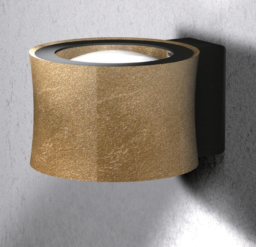 LED-WANDLEUCHTE 12/8/16 cm   - Goldfarben/Braun, Design, Metall (12/8/16cm) - Bankamp