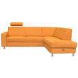 ECKSOFA in Chenille Gelb  248/198 cm  - Chromfarben/Gelb, Design, Kunststoff/Textil (248/198cm) - Xora