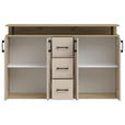 SIDEBOARD  in 139/90/34 cm  - Kaschmir/Schwarz, KONVENTIONELL, Holzwerkstoff/Kunststoff (139/90/34cm) - Carryhome