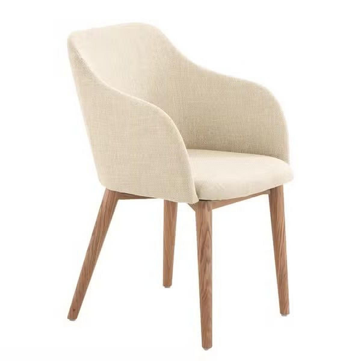 ARMLEHNSTUHL in Holz, Textil Beige  - Beige/Naturfarben, MODERN, Holz/Textil (54/82/60cm) - home24