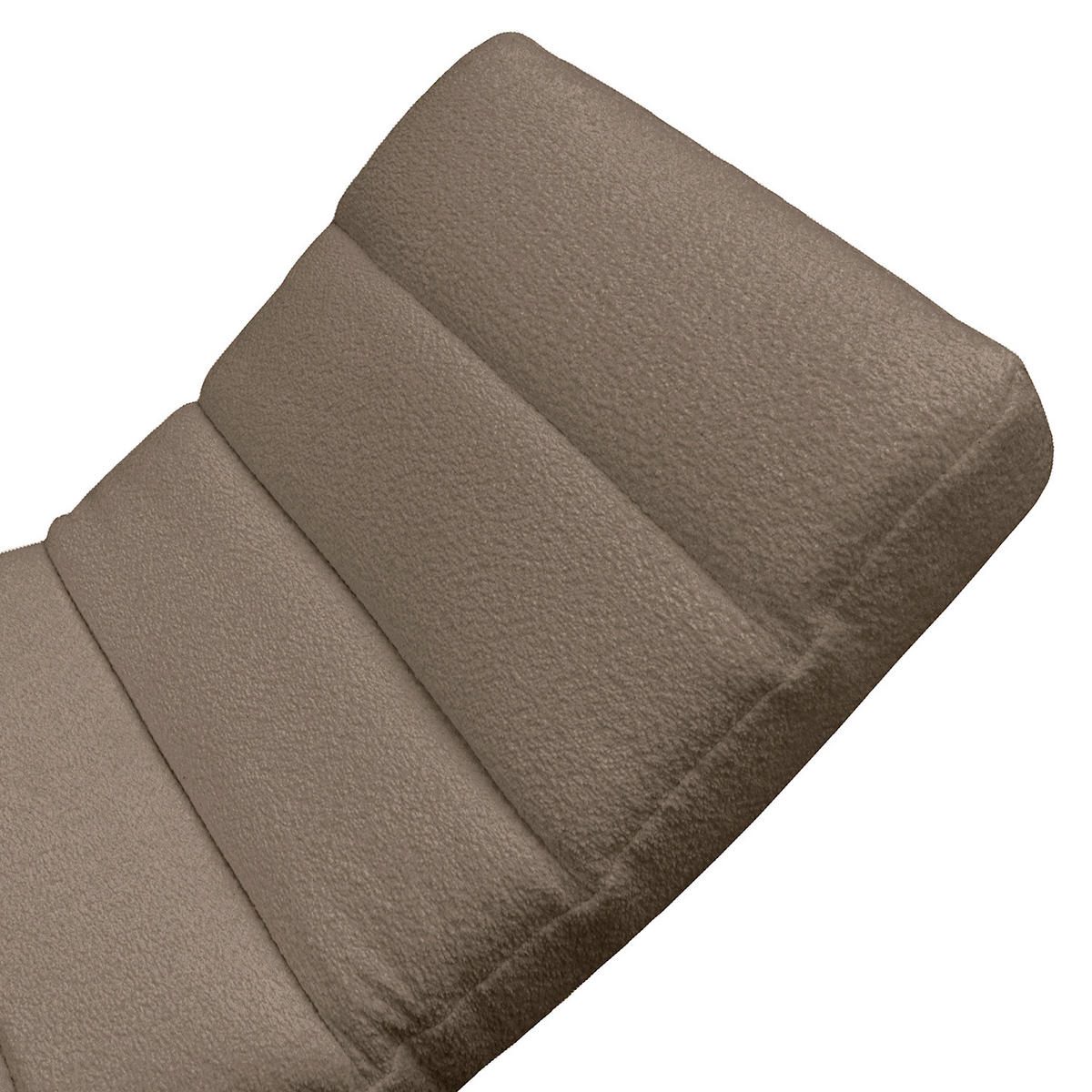 RELAXLIEGE in Bouclé Braun  - Silberfarben/Braun, Design, Textil/Metall (65/65-95/171cm) - Livetastic