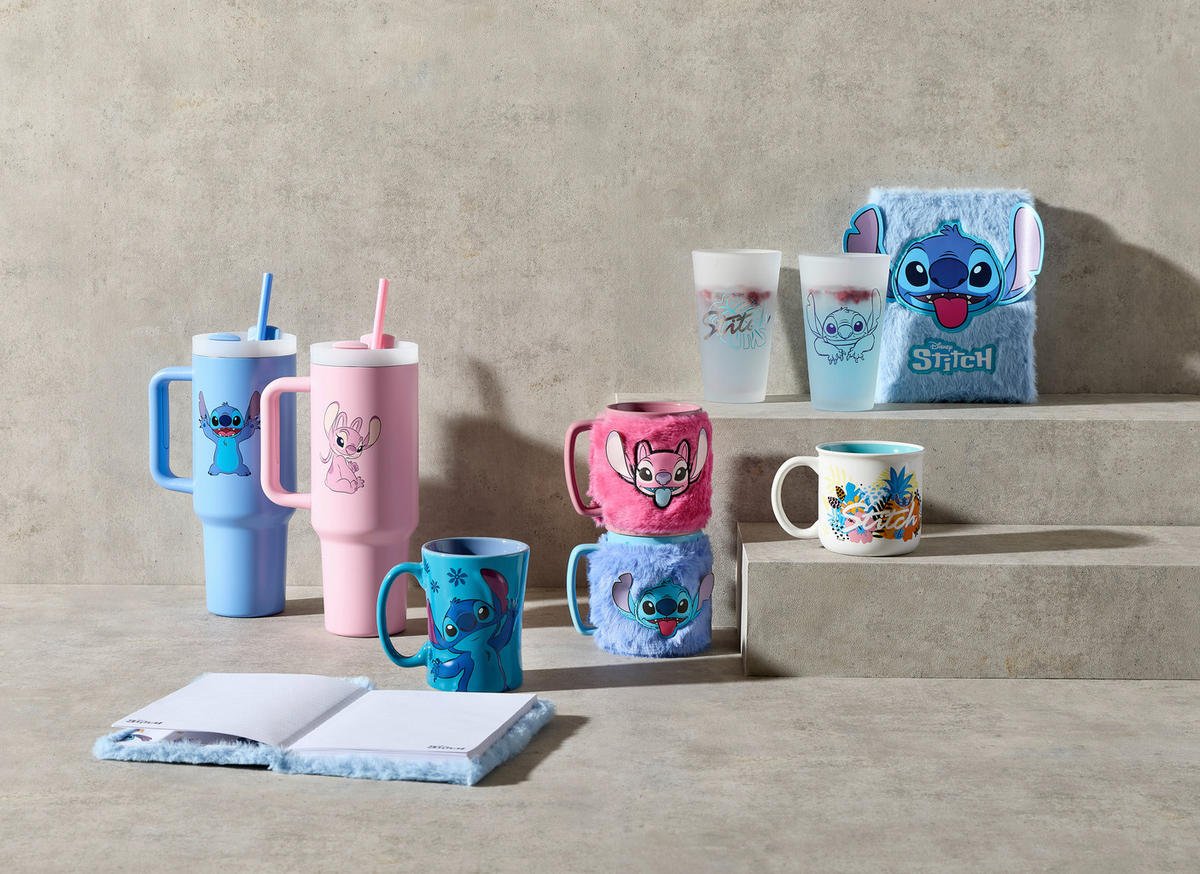 BECHER-TO-GO Stitch 1.2 L  - Hellblau, Basics, Kunststoff/Metall (27,2/14,2/10cm) - Disney
