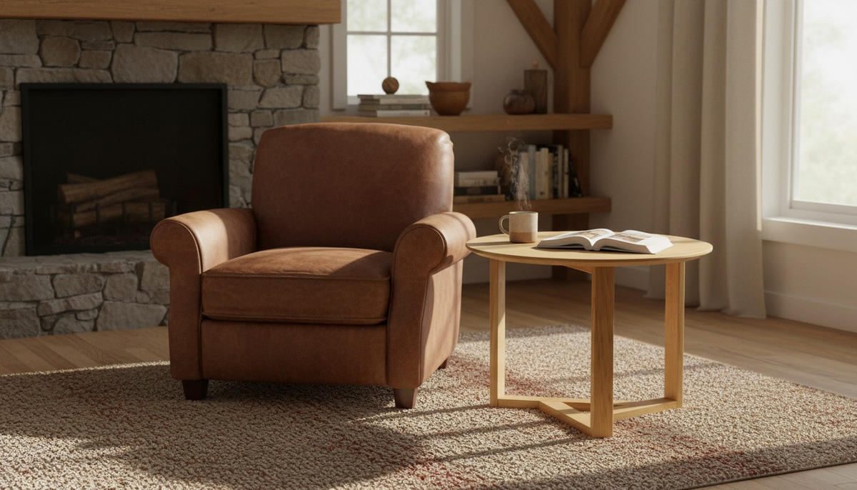 COUCHTISCH Wildeiche massiv 55/55/40 cm rund Wildeiche  - Wildeiche, Design, Holz (55/55/40cm) - Linea Natura