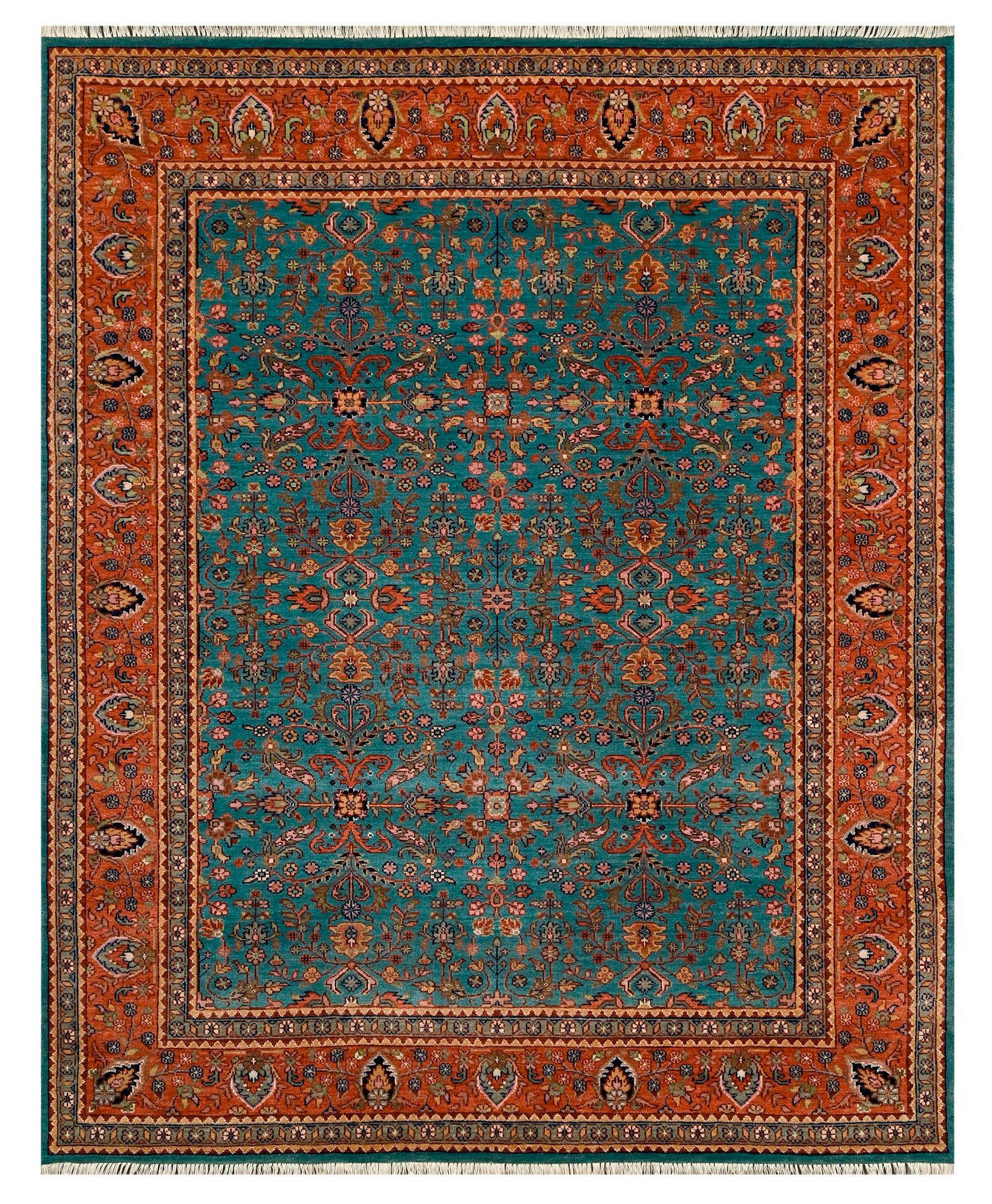 ORIENTTEPPICH 120/180 cm Angilas Blue Blau, Grün  - Blau/Grün, LIFESTYLE, Textil (120/180cm) - Cazaris
