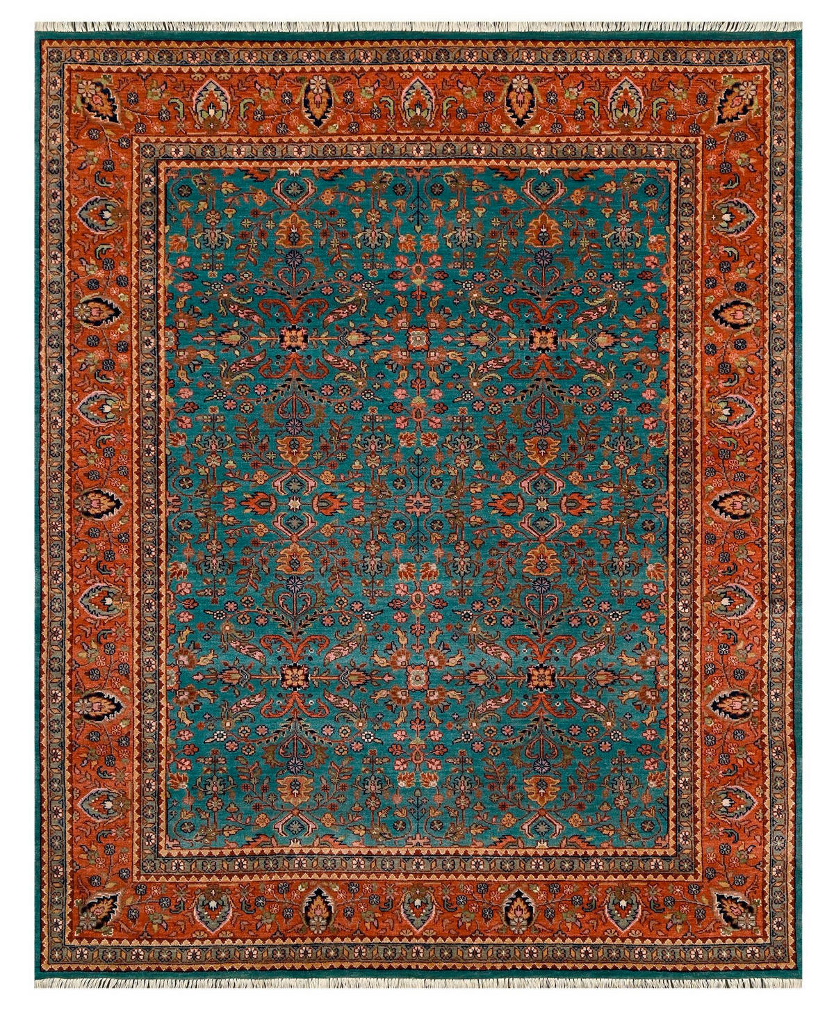 ORIENTTEPPICH 200/300 cm Angilas Blue Blau, Grün  - Blau/Grün, LIFESTYLE, Textil (200/300cm) - Cazaris