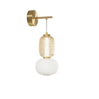 LED-WANDLEUCHTE Luce Ambiente e Design 22/55 cm   - Goldfarben/Weiß, LIFESTYLE, Glas/Metall (22/55cm)