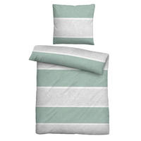 BETTWÄSCHE Flanell 155/220 cm  - Dunkelgrün/Hellgrau, Design, Textil (155/220cm) - Novel