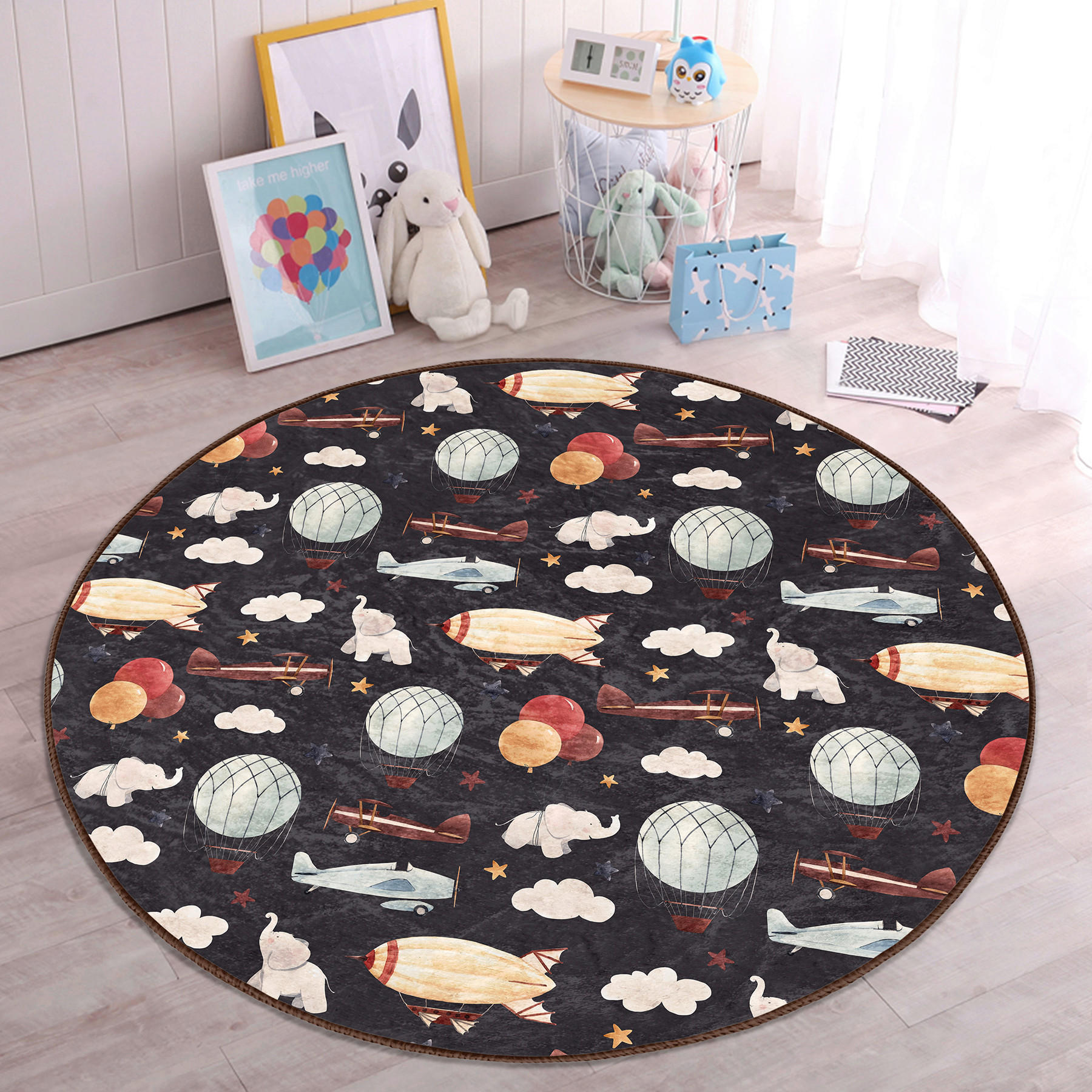 KINDERTEPPICH  Wohnzimmer 120/120 cm Multicolor rund  - Multicolor, Basics, Textil (120/120cm)