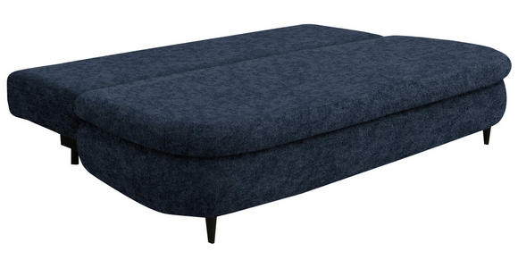 SCHLAFSOFA in Velours Dunkelblau - Schwarz/Dunkelblau, Design, Holz/Textil (213/89/105cm) - Novel